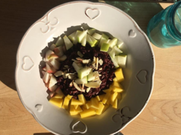 Black Rice and Fruit